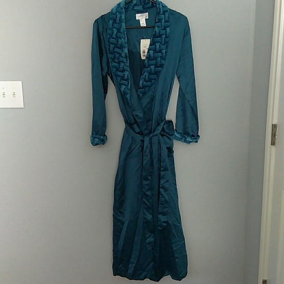 Intimates & Sleepwear Sleepwear Blue Velvet Long Robe Xs Poshmark